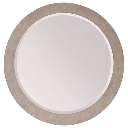 Round Beveled Mirror